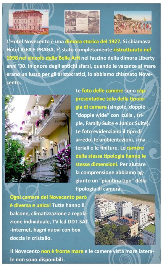 Novecento Suite Hotel Riccione Exterior photo